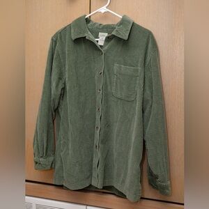 L.L. Bean Forest Green Corduroy Outerwear